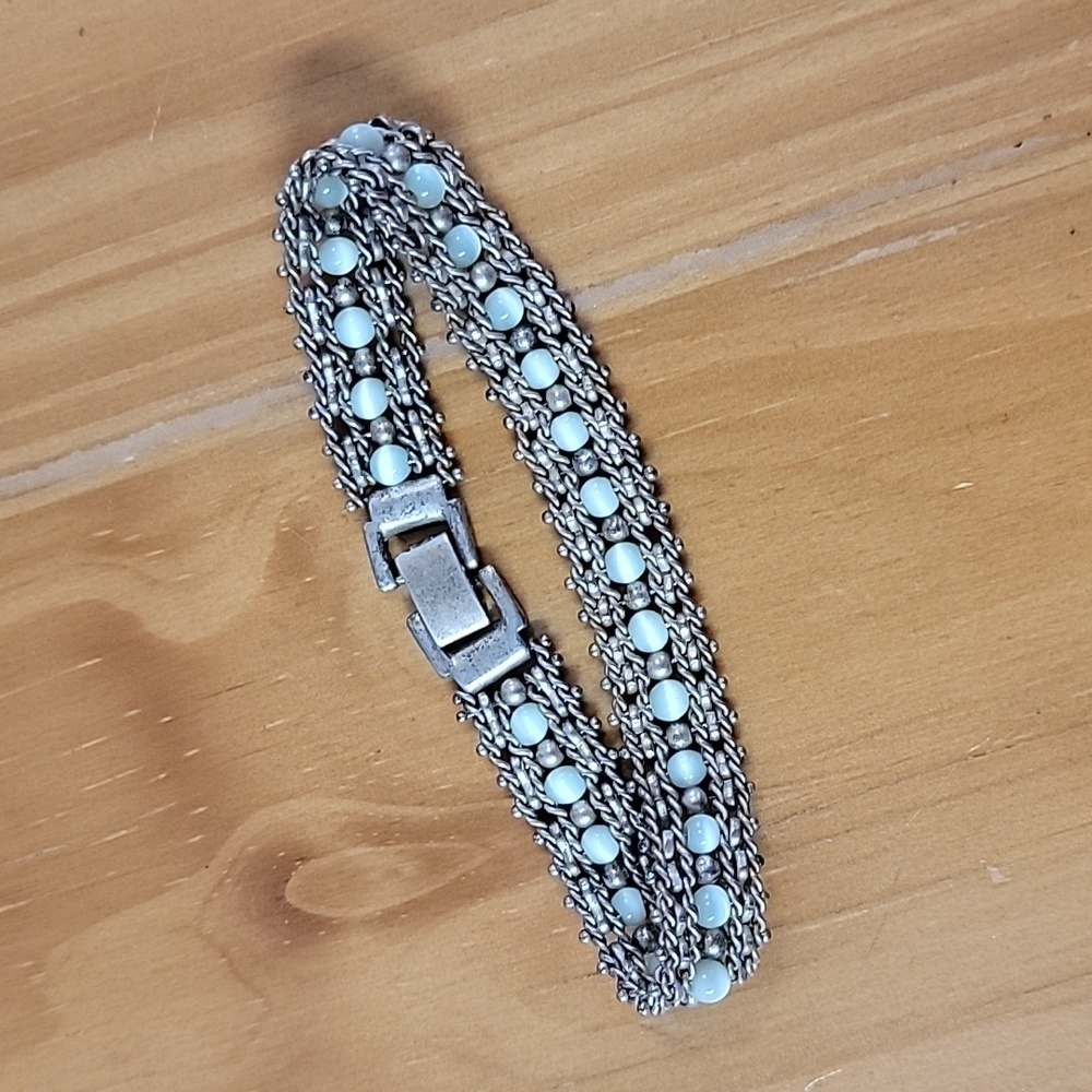 Vintage Antique Silver and Turquoise Bracelet